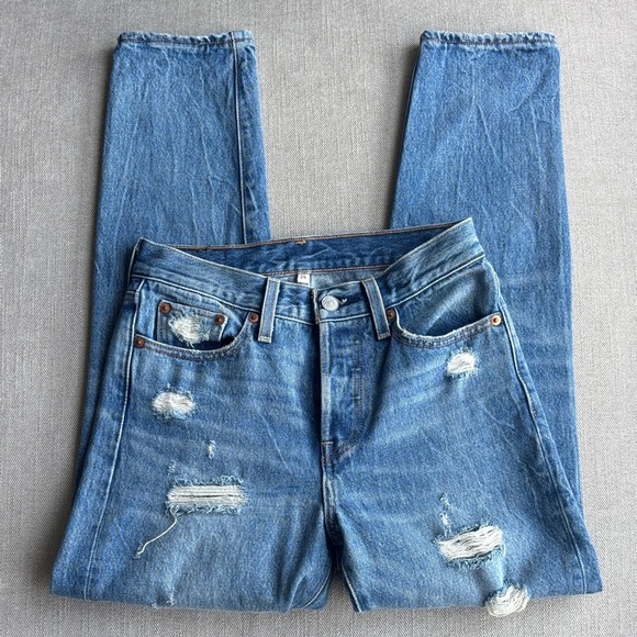 Levi's High Rise Skinny Woman’s Blue Jeans 👖 size 25 - Picture 2 of 10
